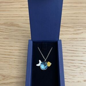 Blue Fish Pendant Necklace